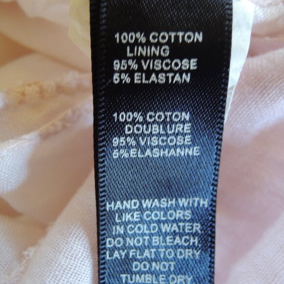 Le Marais Pink Strapless Eyelet & Lace Embroidered Maxi Dress M - Picture 11 of 11